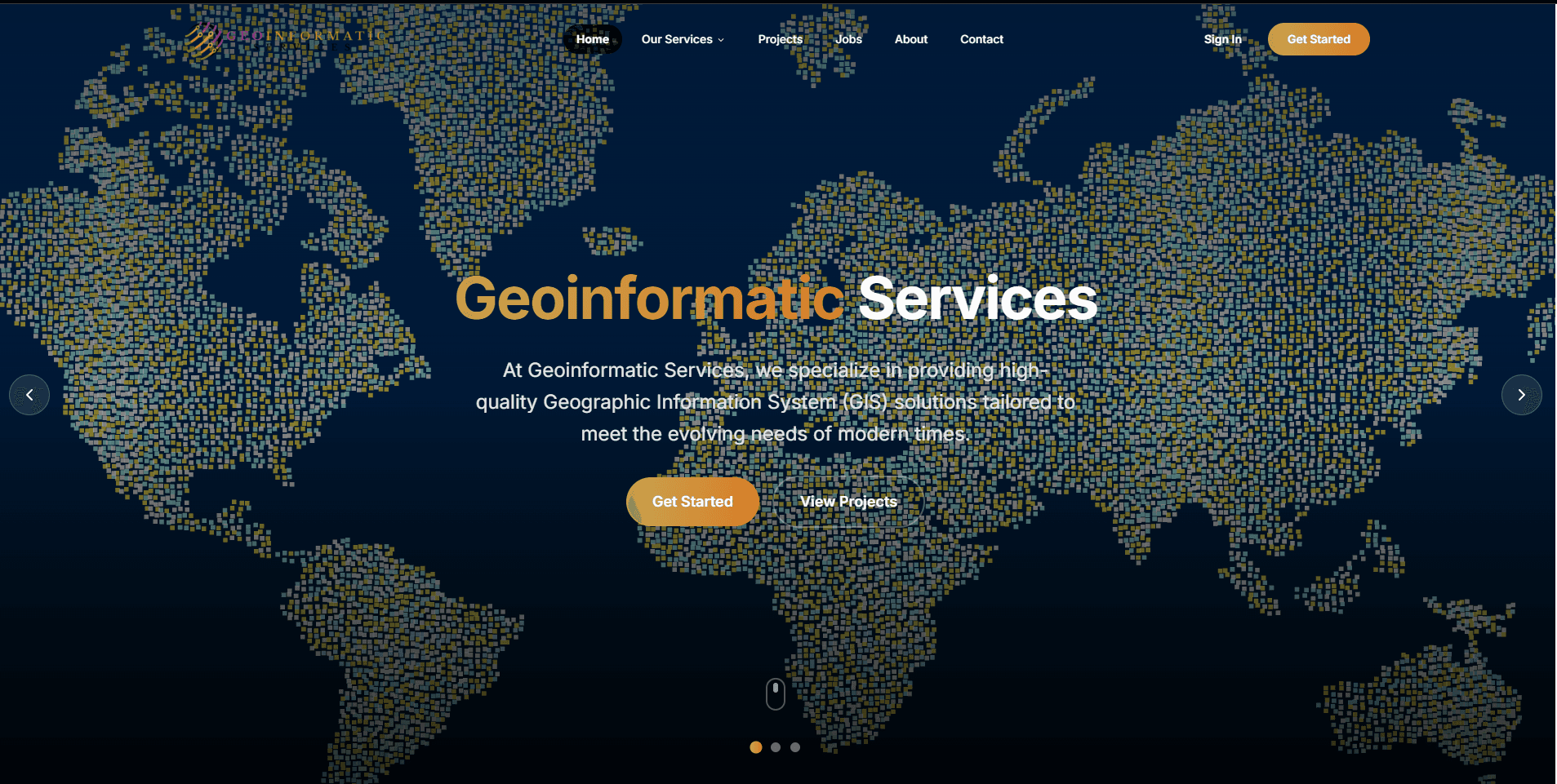 GeoInformatics Services mockup
